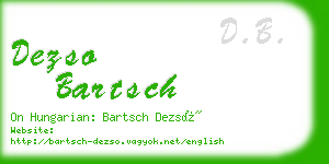 dezso bartsch business card